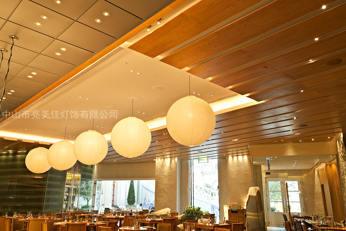 餐廳球形布藝吊燈